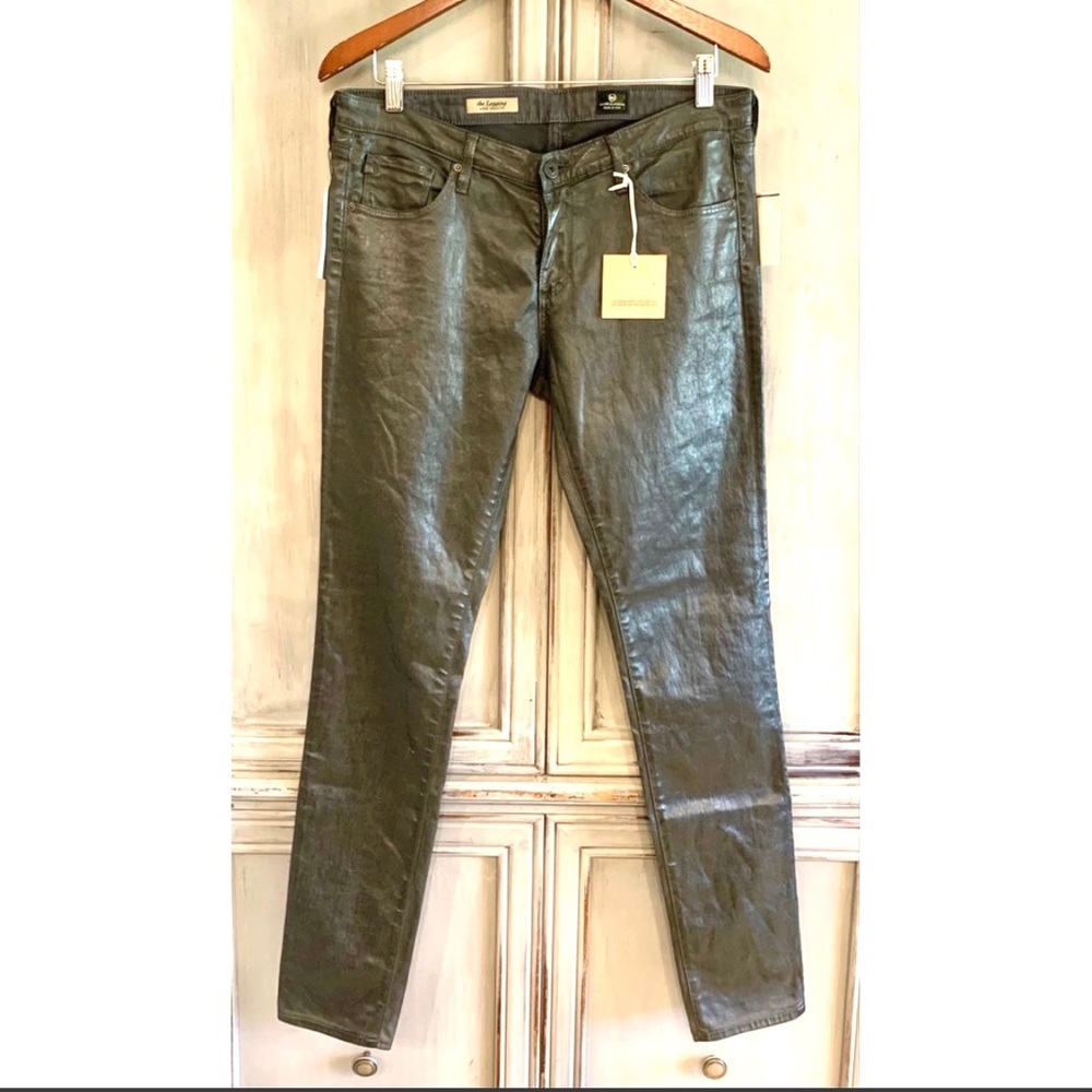 NWT AG Adriano Goldschmied Coated Leggings Jeans Sz 31